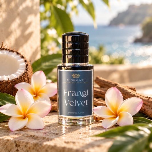 Frangipani fragrance Bergamot, Frangipani, Coconut Pulp
Heart Notes:
Thai Frangipani Absolute, Rose Absolute, Rose Geranium, Patchouli
Base Notes:
Western Australian Sandalwood, Guaiacwood, Cedarwood, Thai Oud, Amber, Musk