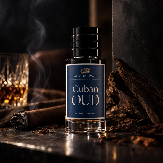 Cuban Oud Extrait Parfum: Fragrance Notes:
Tobacco Absolute • Oud • Clove
Cumin • Ambergris • Grapefruit • Basil
Sandalwood