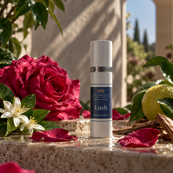 Lush: This is a high-energy rose composition, built bright and vivid rather than soft.
From the first spray, it’s clear this isn’t a polite floral — it has lift, bite, and real presence.

The rose sits in the centre, but it stays clean and moving with neroli, citrus, and fresh greens keeping the top sharp. As it settles, sandalwood, patchouli, and benzoin give it weight and control. Nothing turns sweet, nothing gets muddy.

A fast, bright extrait that feels alive the whole way through.